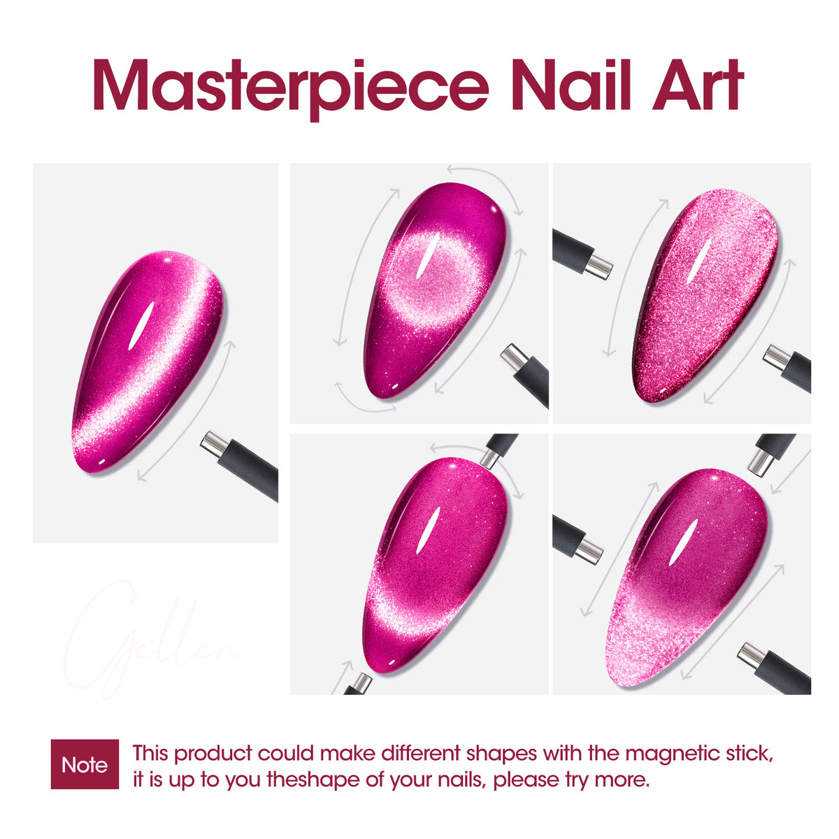 M304 Pink Cat Eye Gel Nail Polish 18ml