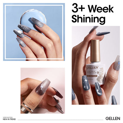 Gellen Cat Eye Gel Nail Polish Set, 6pcs
