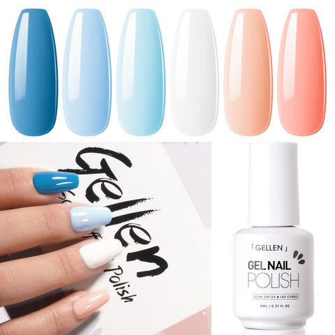 Sweet Serenity 6 Colors Gel Nail Polish Set 8ml