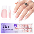 Gellen French Tip Nails, 150 pcs Light Pink French Tip Press on Nails