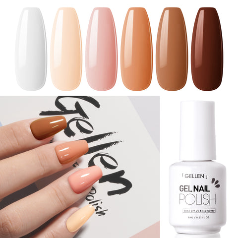 Warm Embrace 6 Colors Gel Nail Polish Set 8ml