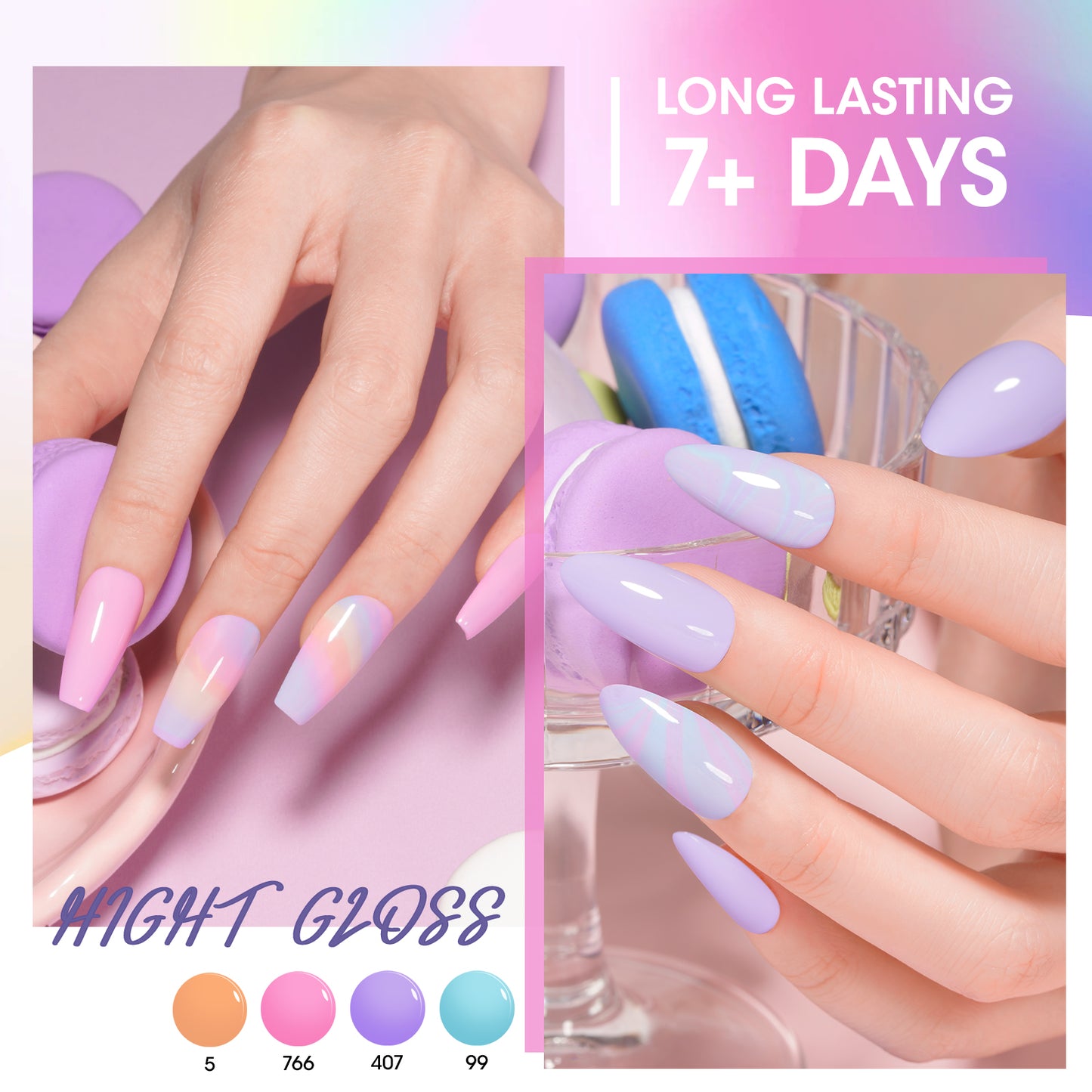 Macaron 6 Colors Nail Polish Set