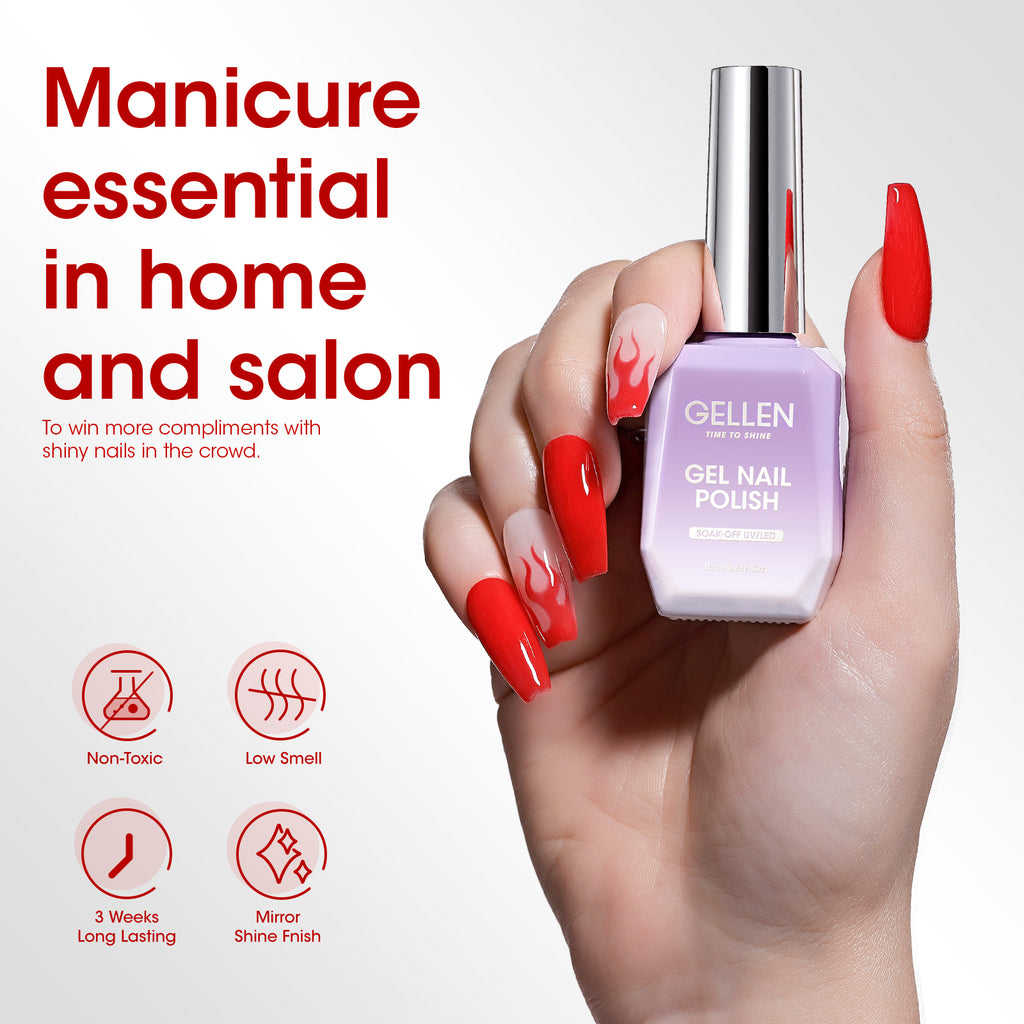 Red Gel Nail Polish 18ml