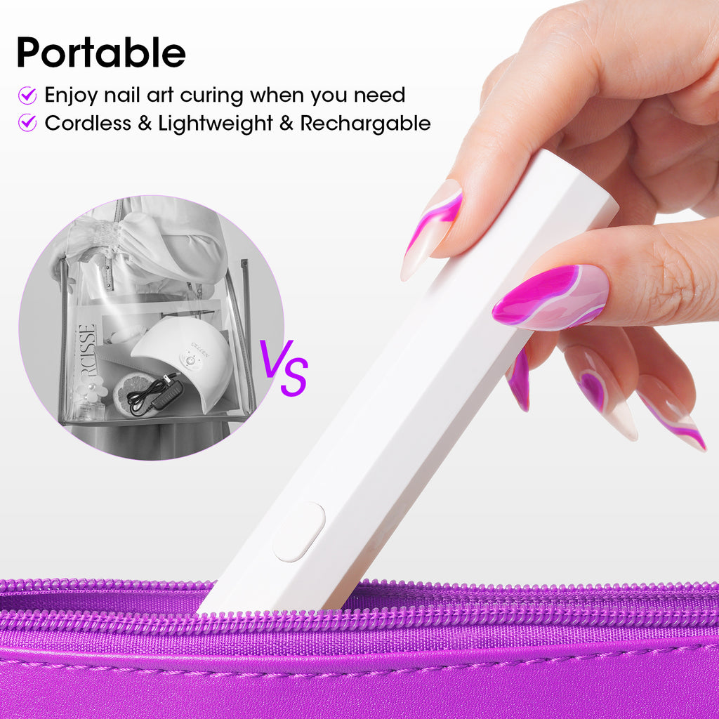 Mini UV Nail Lamp - Portable Cordless Rechargeable