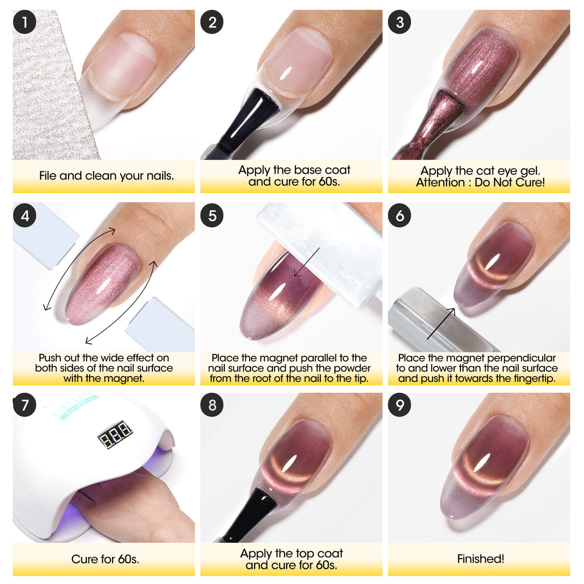 1015 Yellow Cat Eye Gel Nail Polish 18ml