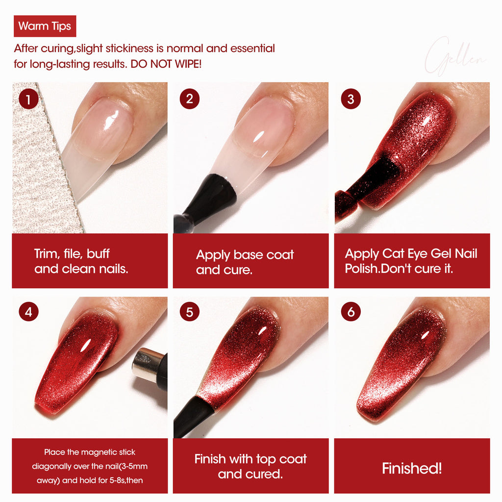 M505 Red Cat Eye Gel Polish 18ml