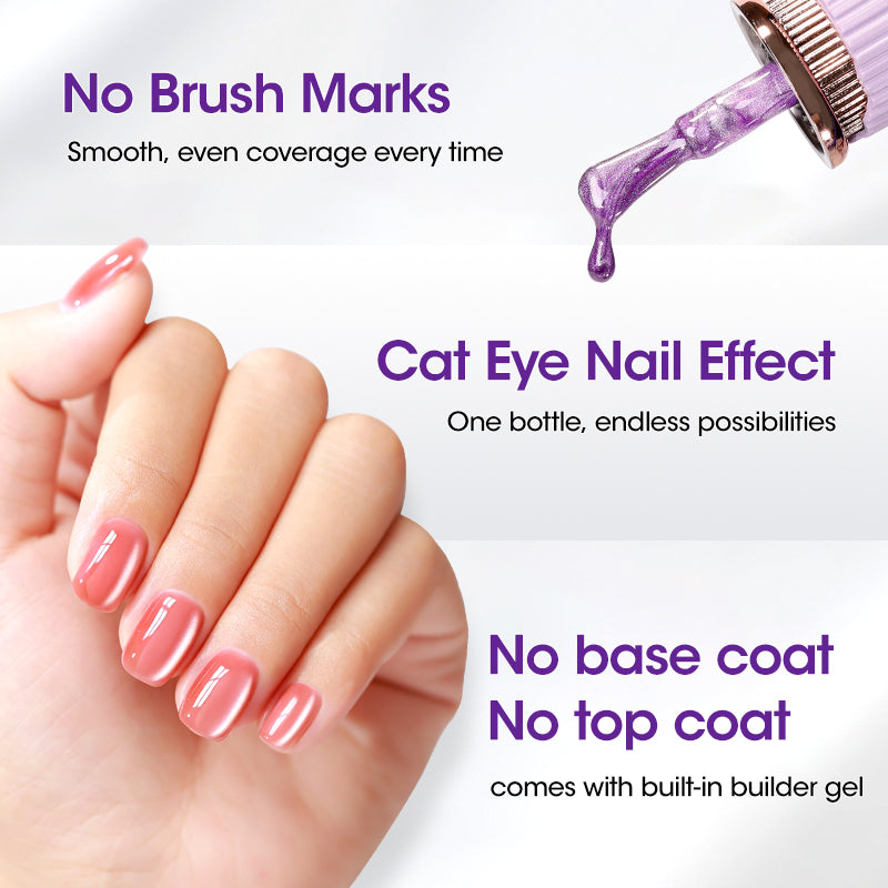 Gellen Pro Bio One Step Gel Nail Polish - Cat Eye Effect