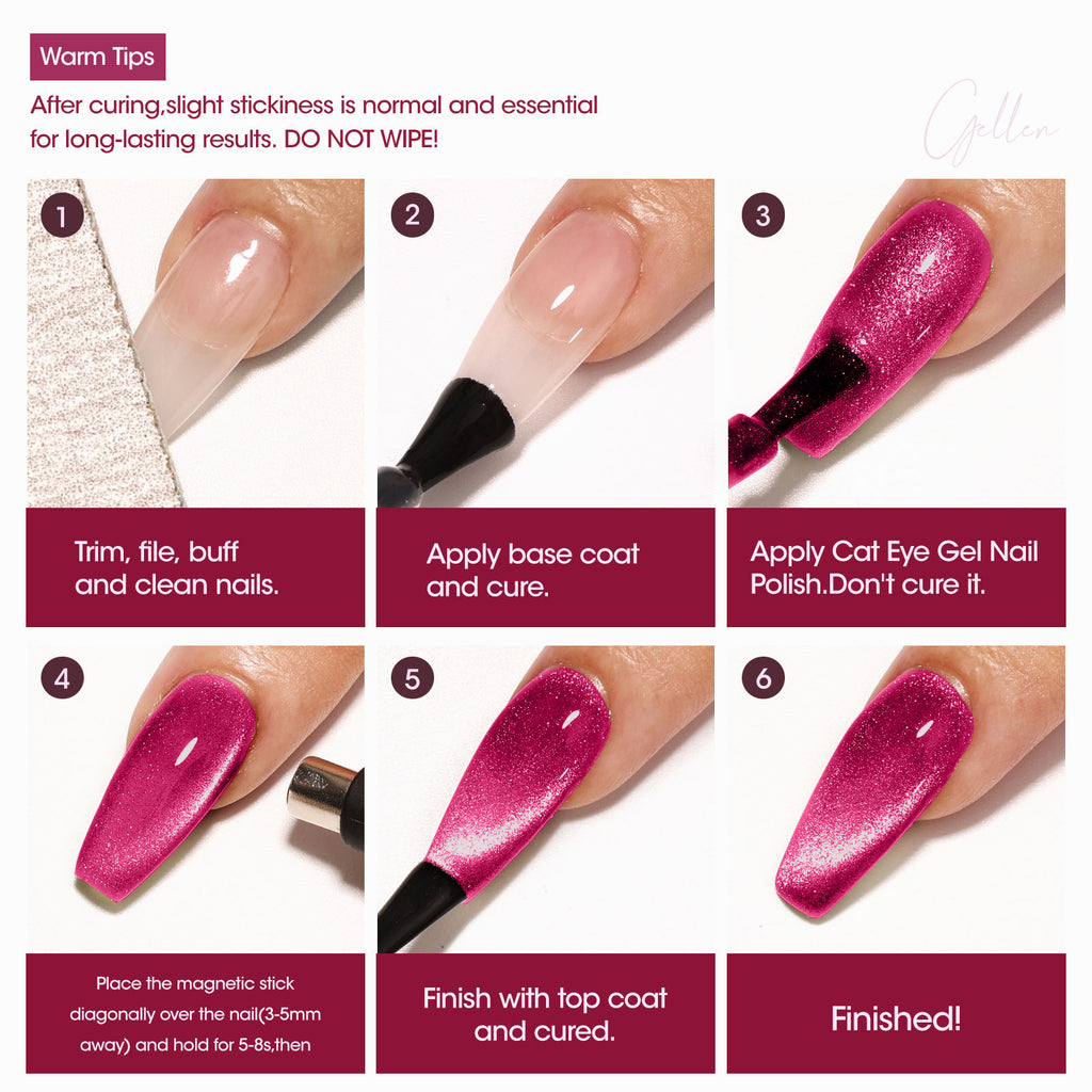 M304 Pink Cat Eye Gel Nail Polish 18ml
