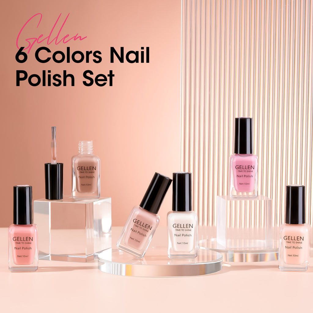 Silk Nude 6 Colors Nail Polish Set 10ml