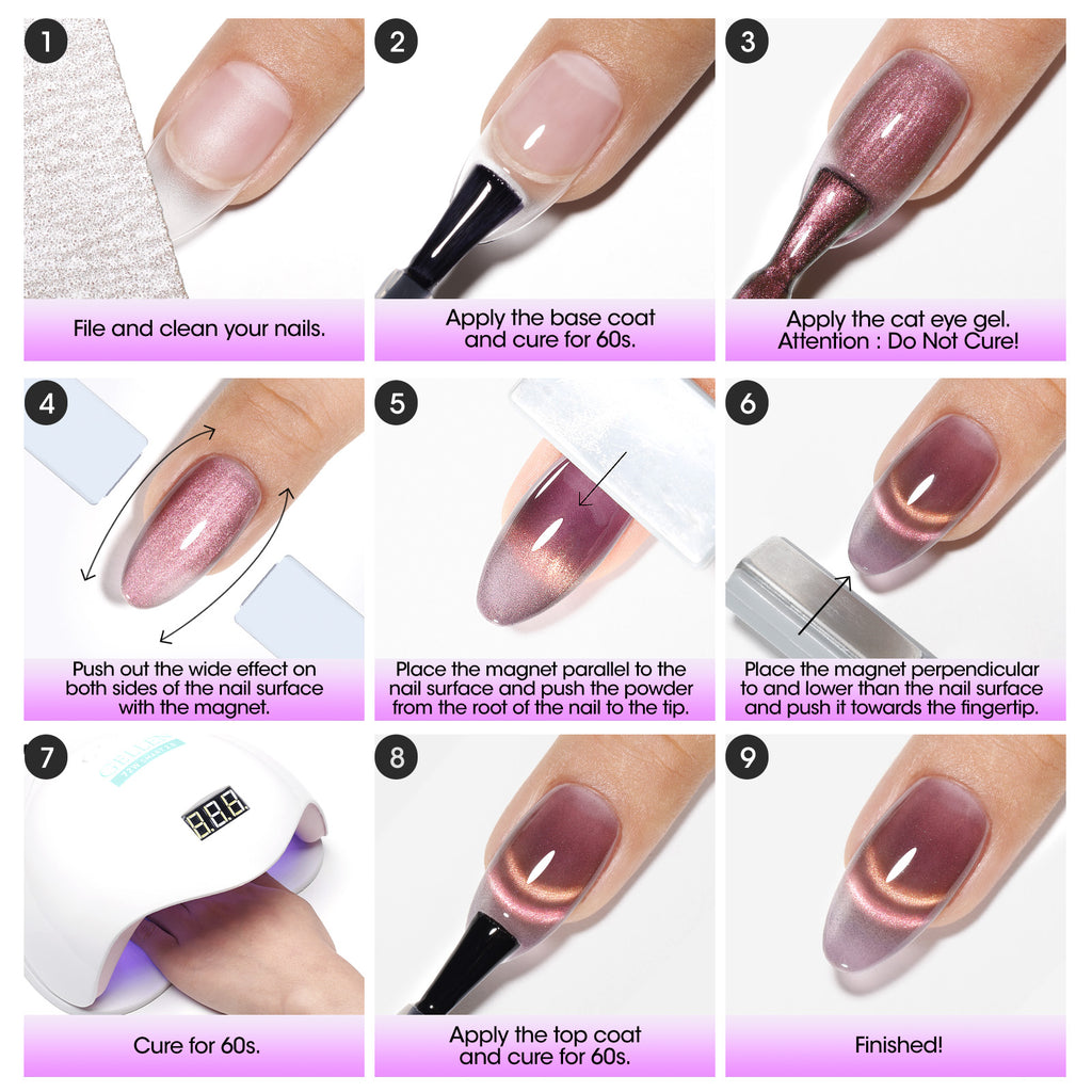 1016 Purple Cat Eye Gel Nail Polish 18ml