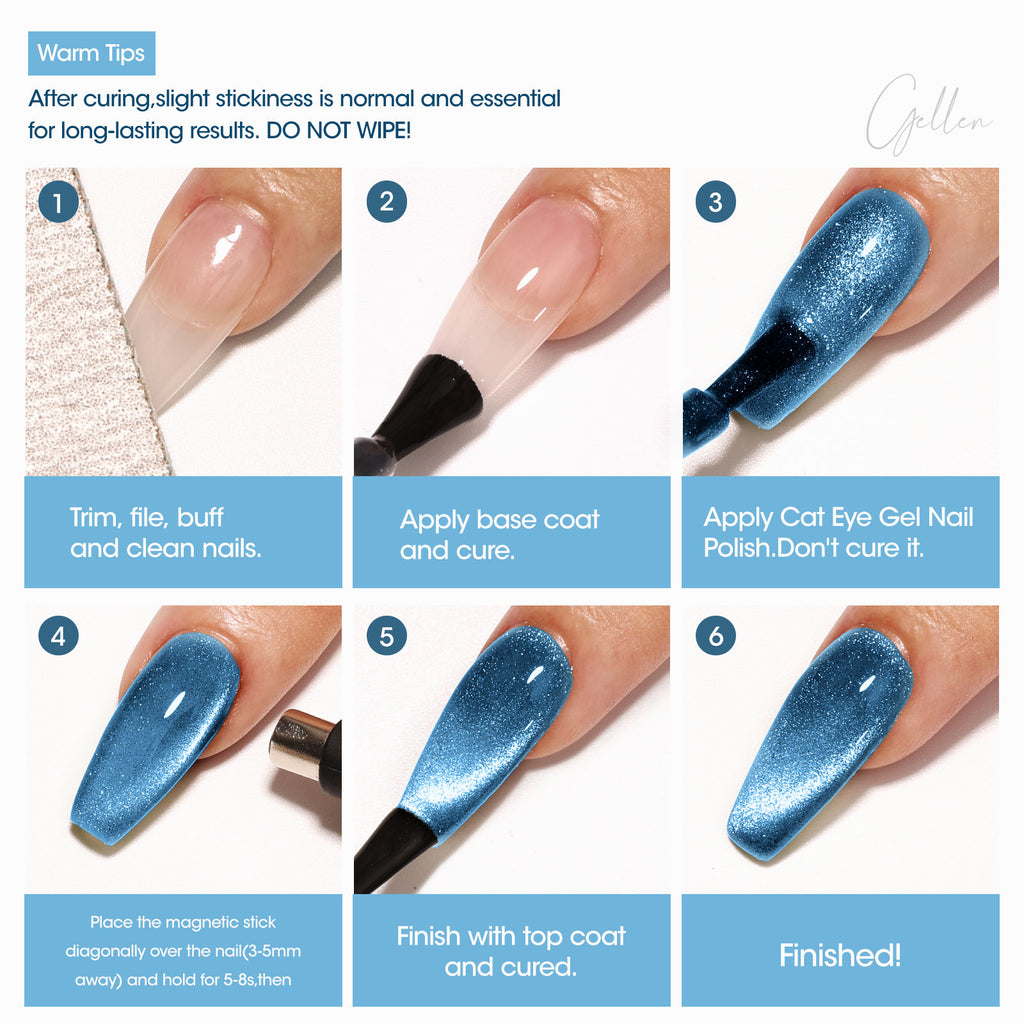 902 Blue Cat Eye Gel Nail Polish 18ml