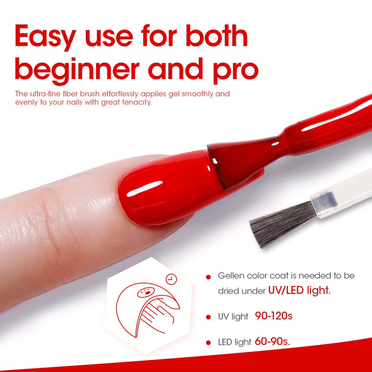 Red Gel Nail Polish 18ml