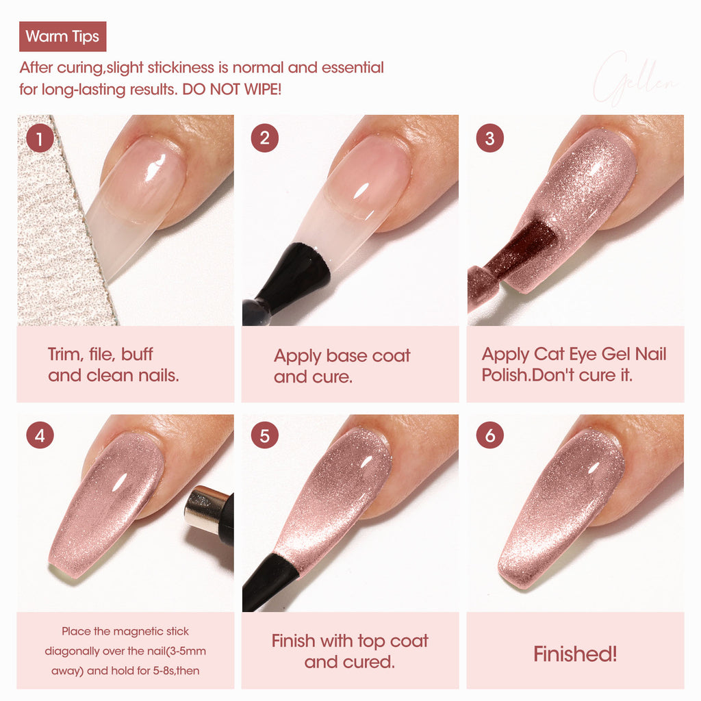 M176 Pink Cat Eye Gel Nail Polish 18ml