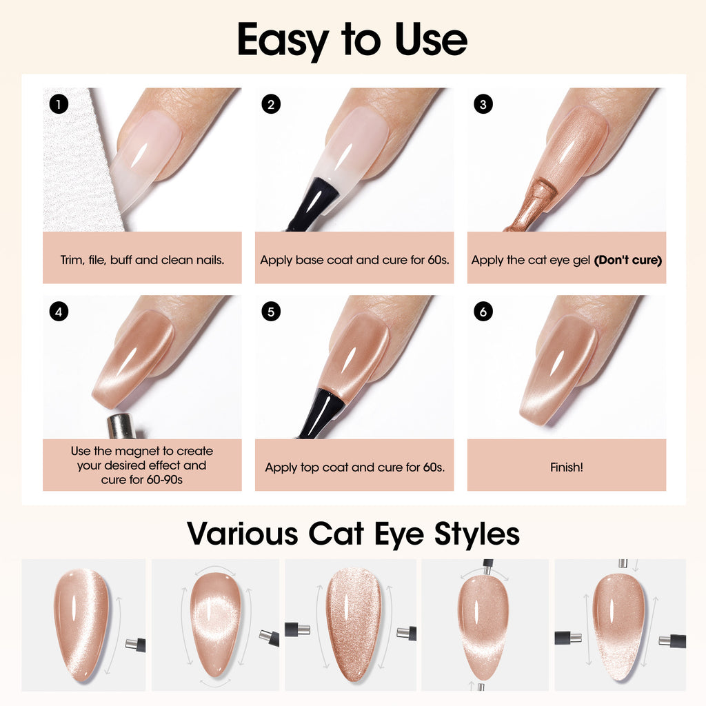 1002 Nude Cat Eye Gel Nail Polish 18ml