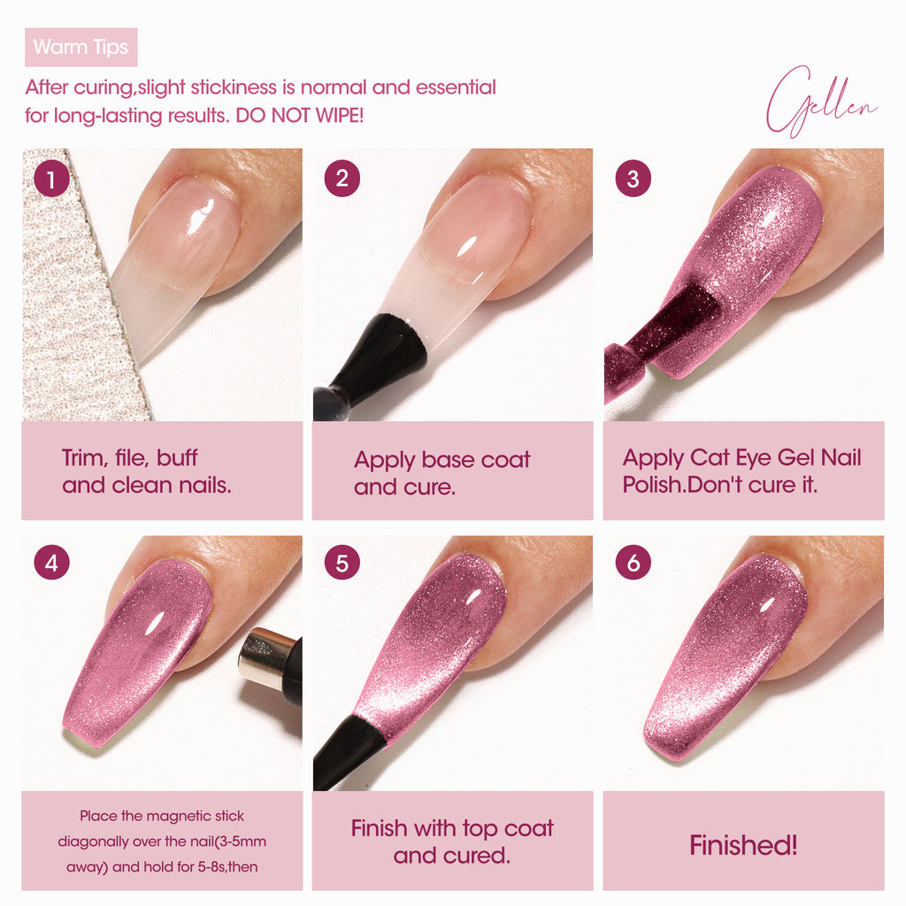 M181 Pink Cat Eye Gel Nail Polish 18ml