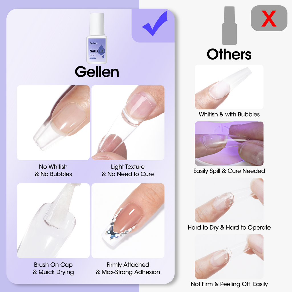 Brush On Nail Glue for Press On Nails 7ml