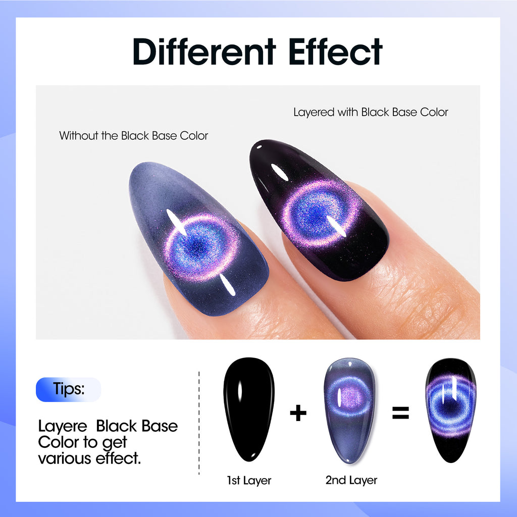 #897 Blue Purple Reflective Cat Eye Gel Nail Polish