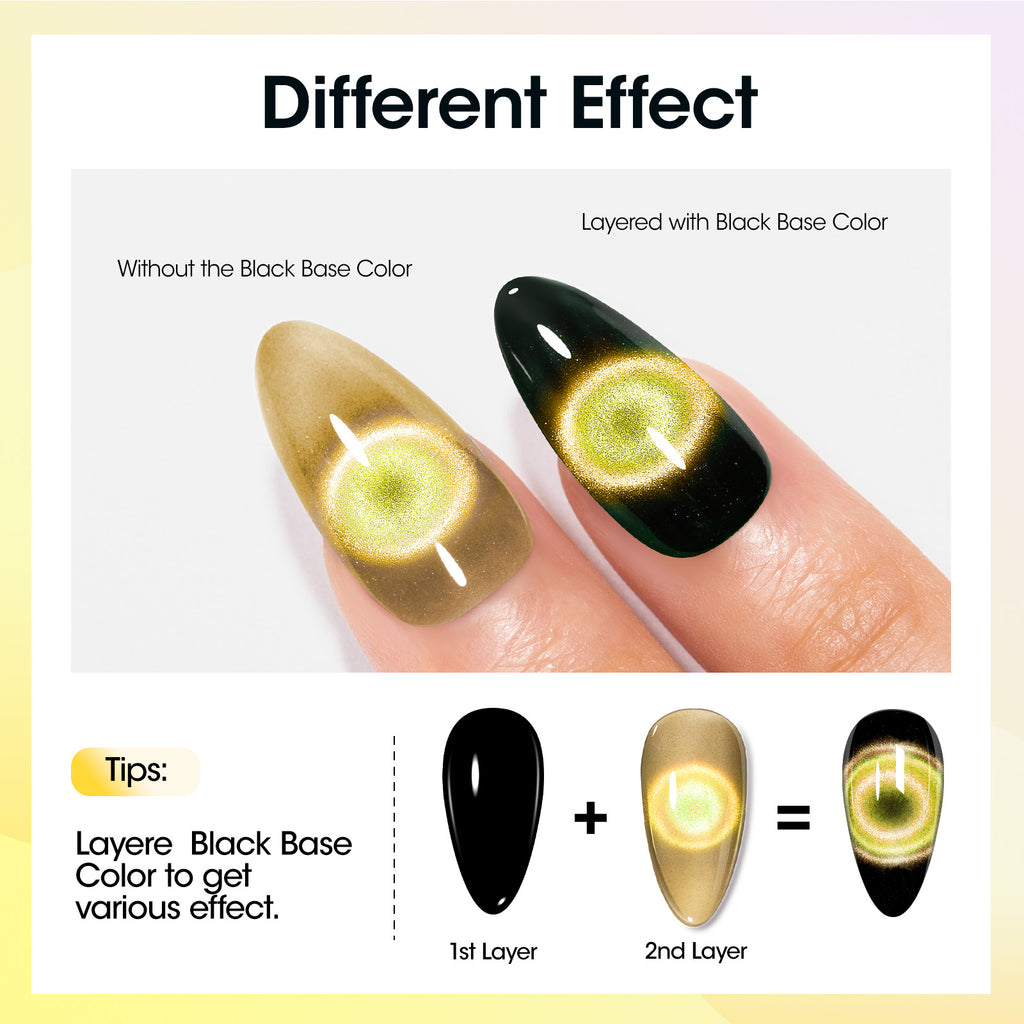 1015 Yellow Cat Eye Gel Nail Polish 18ml