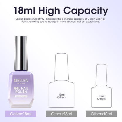 Gellen White Gel Nail Polish #108, 18ml