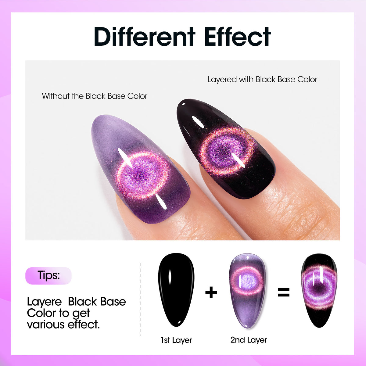1016 Purple Cat Eye Gel Nail Polish 18ml