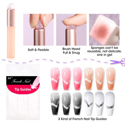 Gellen Cushion Ombre Gel Polish With Double-Head Silicone Pen