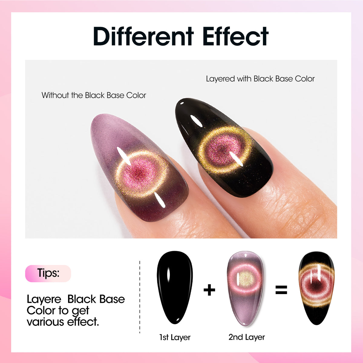 901 Pink Purple Cat Eye Gel Nail Polish 18ml