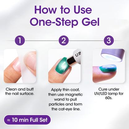 Gellen Pro Bio One Step Gel Nail Polish - Cat Eye Effect
