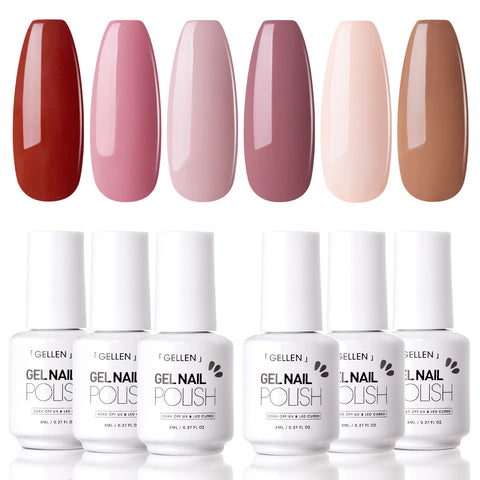 Petal Harmony 6 Colors Gel Nail Polish Set 8ml