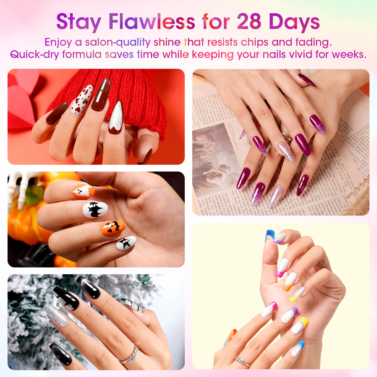 Gellen 32+5 Gel Nail Polish Kit, Classic Style Collection