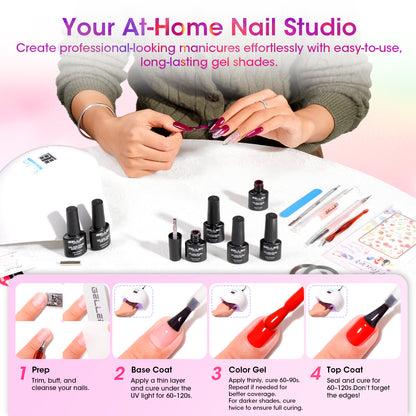 Gellen 32+5 Gel Nail Polish Kit, Classic Style Collection