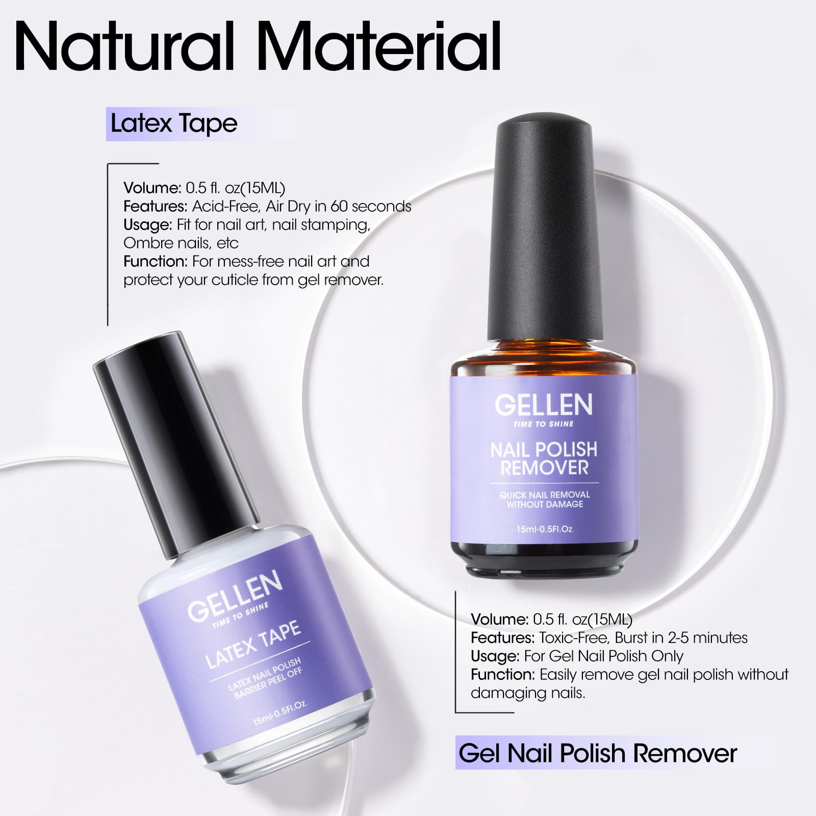 Gellen Gel Polish Remover Kit - 15ml (UK)