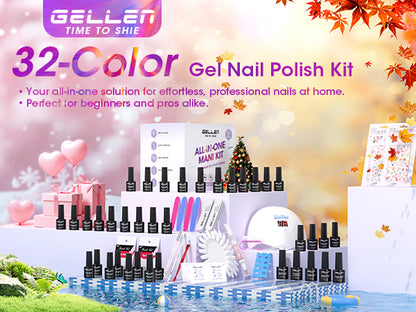 Gellen 32+5 Gel Nail Polish Kit, Classic Style Collection