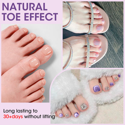 Gellen 300pcs Clear Toe Nail Tips