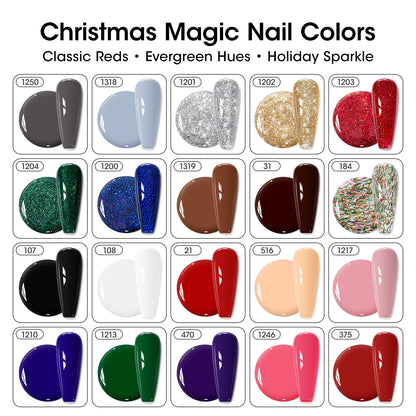 Gellen 20+4 Gel Nail Polish Set, Merry & Bright Collection
