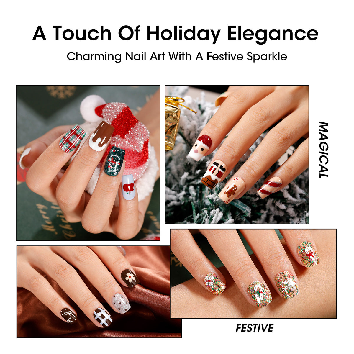 Gellen 20+4 Gel Nail Polish Set, Merry & Bright Collection