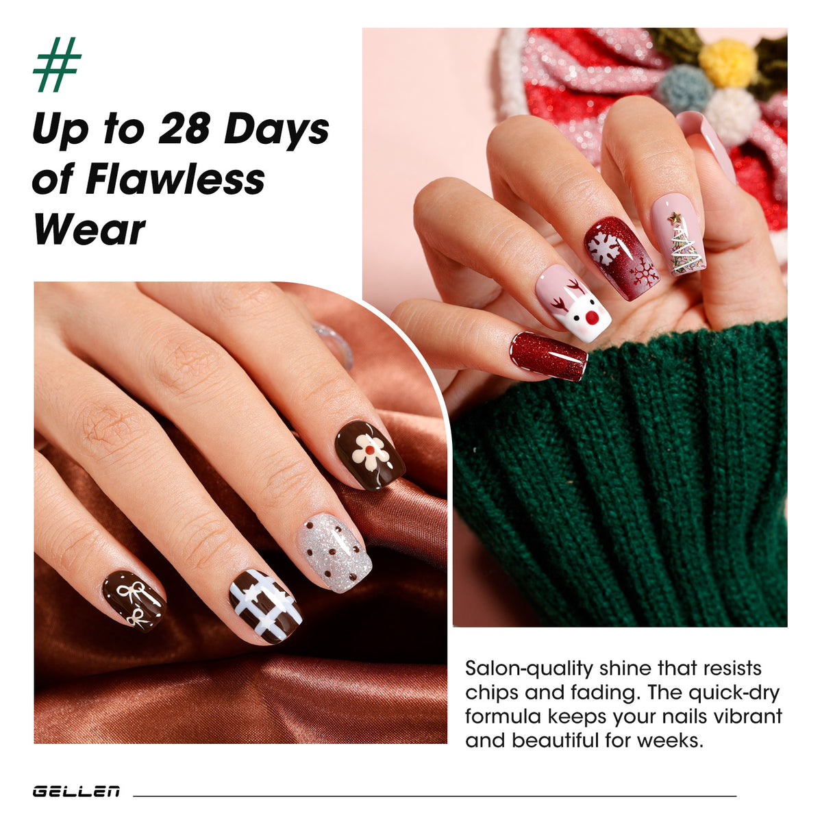 Gellen 20+4 Gel Nail Polish Set, Merry & Bright Collection