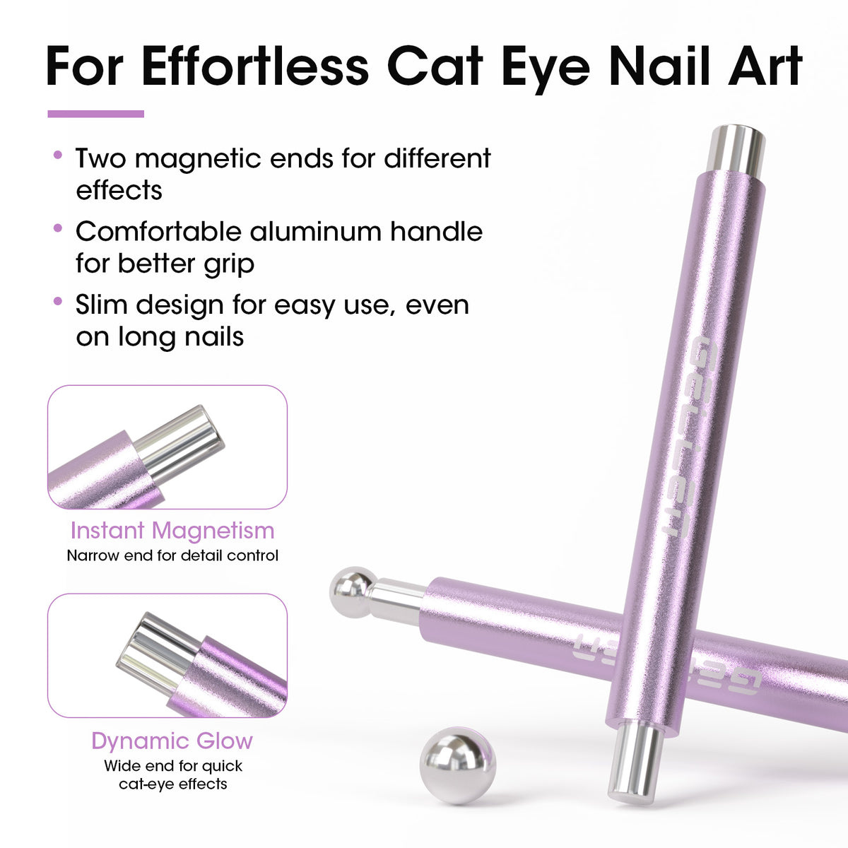 Gellen Cat Eye Magnet Double Head with 2 Balls
