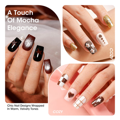 Gellen 20+4 Gel Nail Polish Set, Velvet Mocha Collection