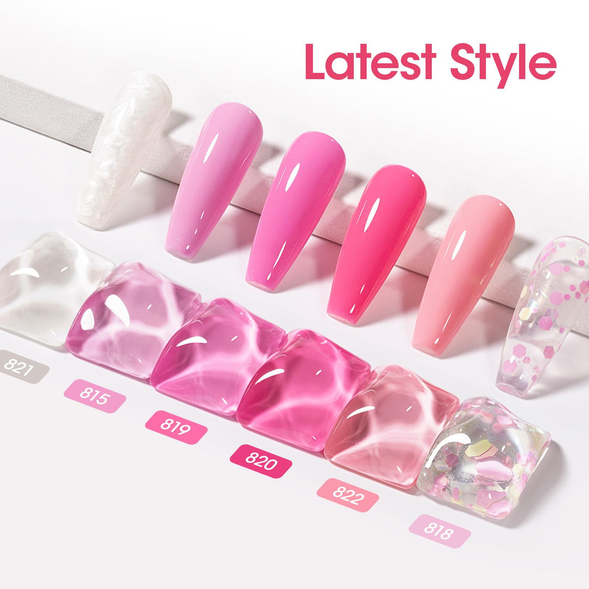 Pink Petals 6 Colors Gel Nail Polish Set