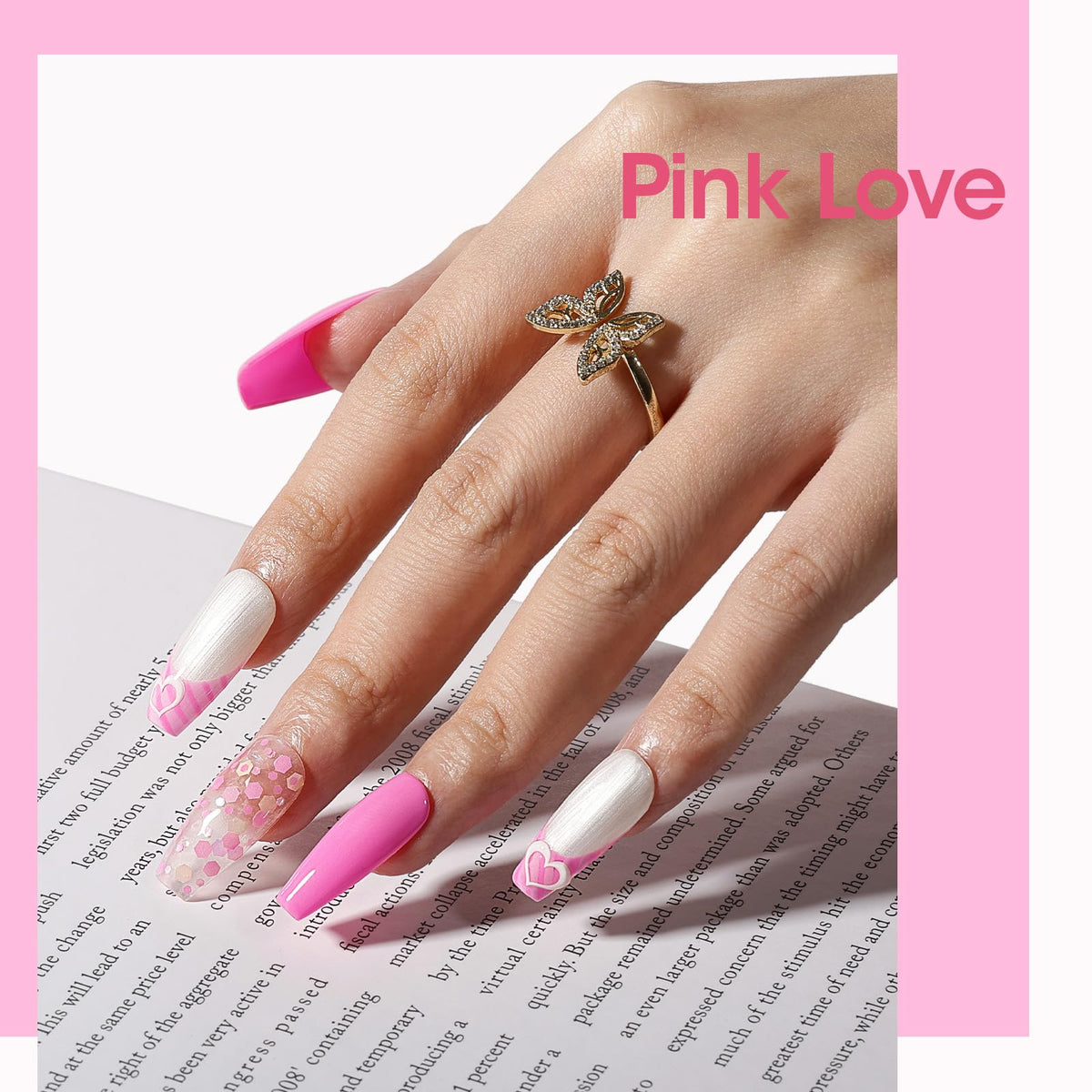 Pink Petals 6 Colors Gel Nail Polish Set