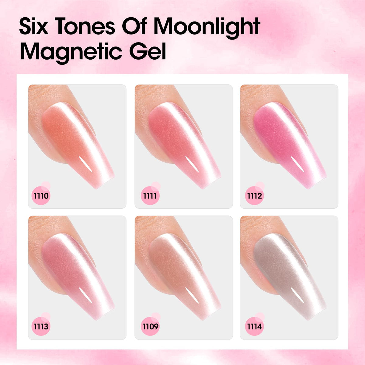 Muted Rose Cat Eye Magnetic Gel 6 colors 10ml