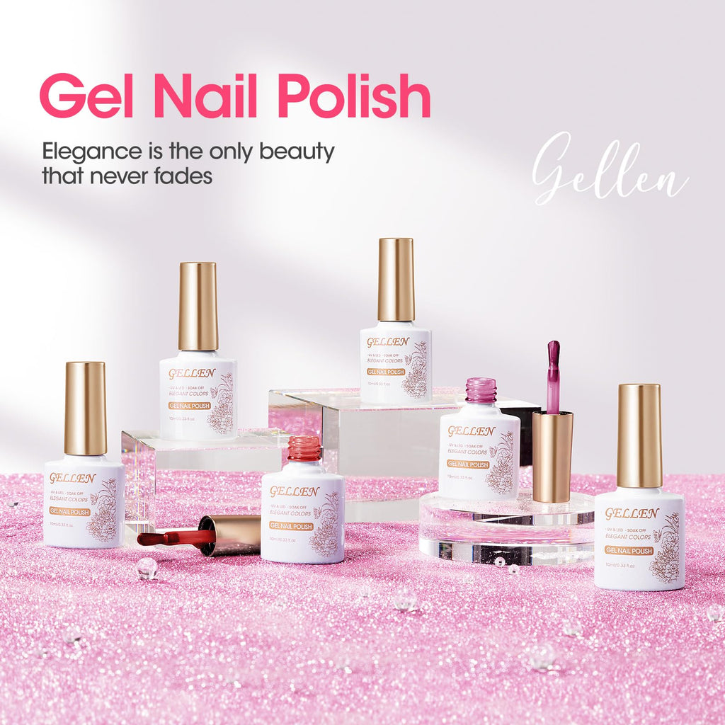 Pink Petals 6 Colors Gel Nail Polish Set