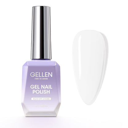 Gellen White Gel Nail Polish #108, 18ml